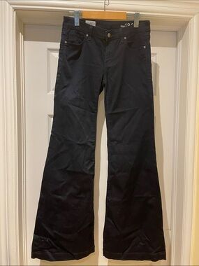Gap 1969 High Rise Trouser Flare Jeans Dark Indigo W27 Tailored Elevated